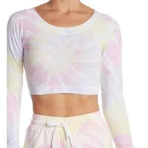 NWT ARX LAB Tie Dye Ribbed Knit Crop Top - Large